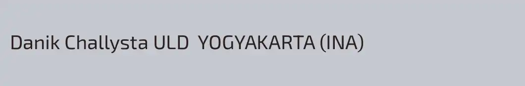 Danik Challysta ULD  YOGYAKARTA (INA)